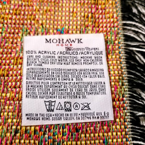 Vintage Mohawk Home Snowman Holiday Throw Blanket Tapestry Made in USA 60X50 in - Picture 6 of 8